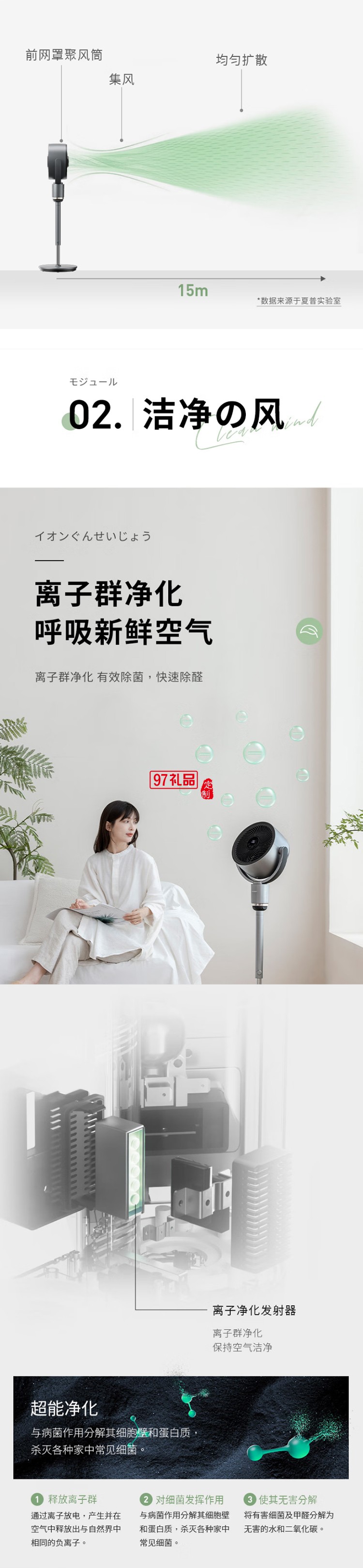 夏普空氣循環(huán)扇電風(fēng)扇輕音落地扇家用新款智能語音負離子濾網(wǎng)凈化電扇